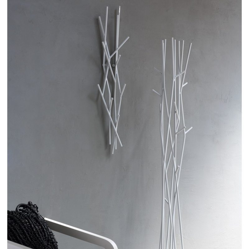 COVO LATVA WALL – Appendiabiti Da Parete Design – 34x34x178 Cm – Colore Bianco – Per Ingresso, Soggiorno, Camera