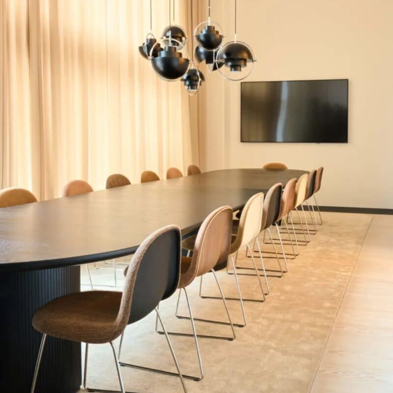 3D DINING CHAIR - Fully Upholstered - Sledge base