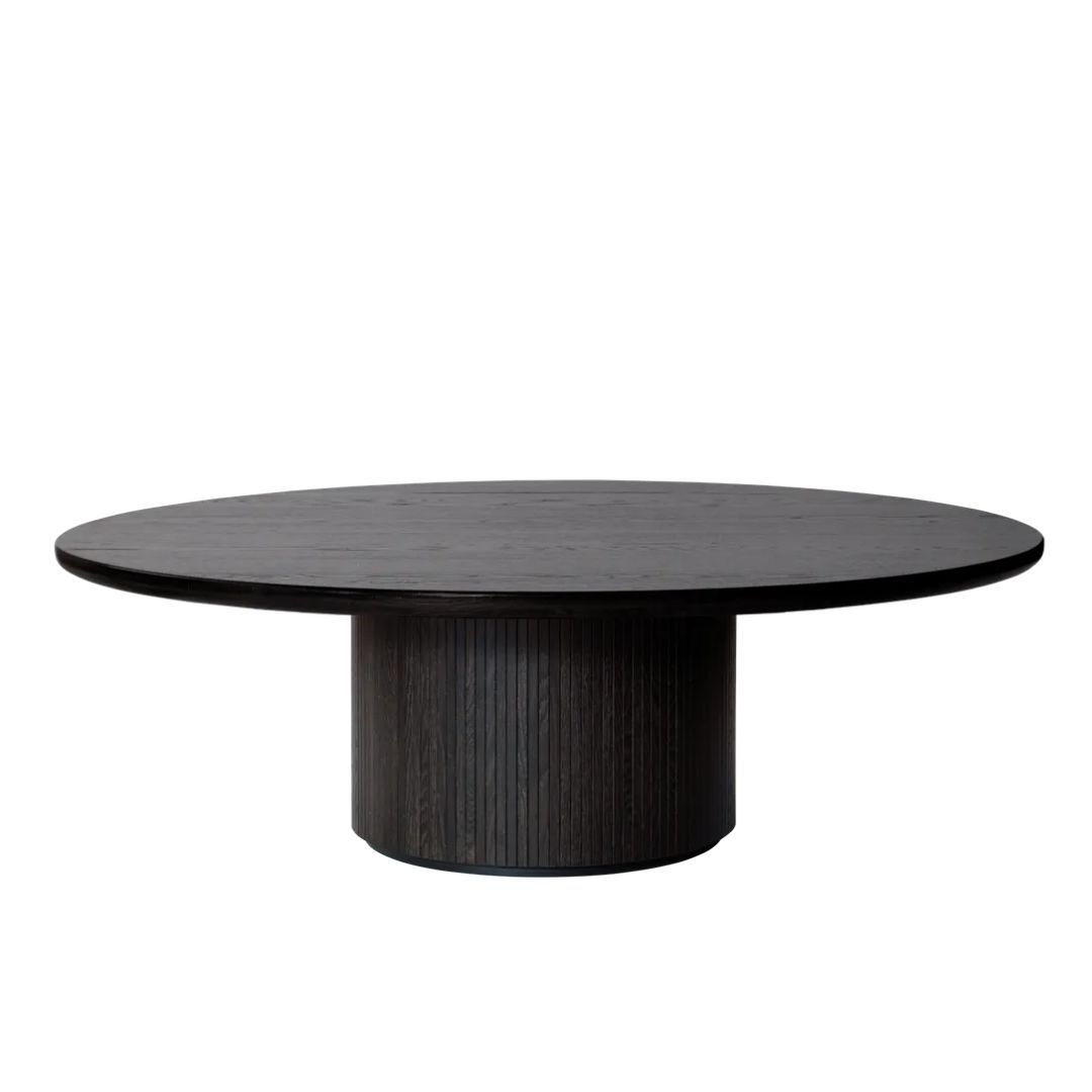 Moon Coffee Table – okrugli dizajnerski stolić s punom bazom i mramornom plohom,