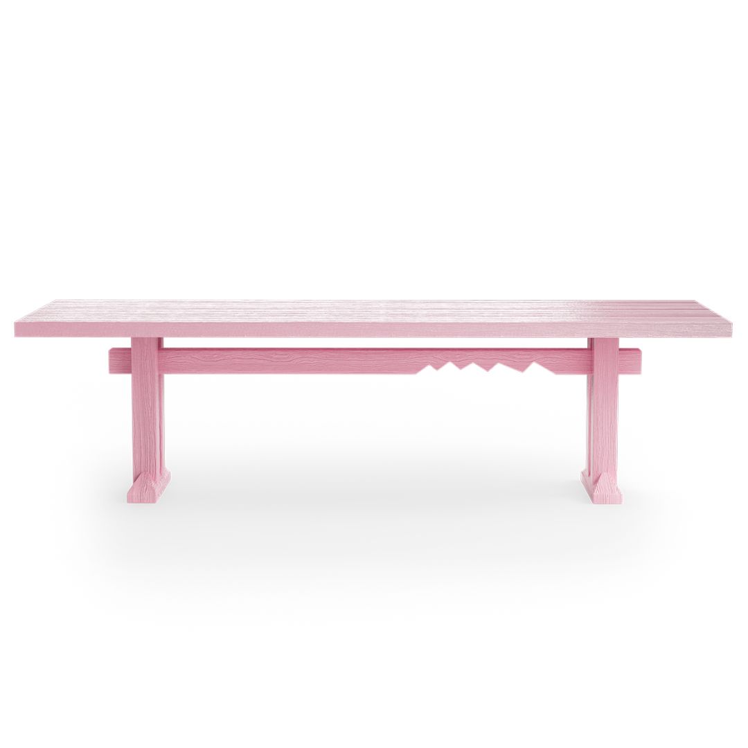 stol forma u pink boji, nizozemska tvrtka HK Living