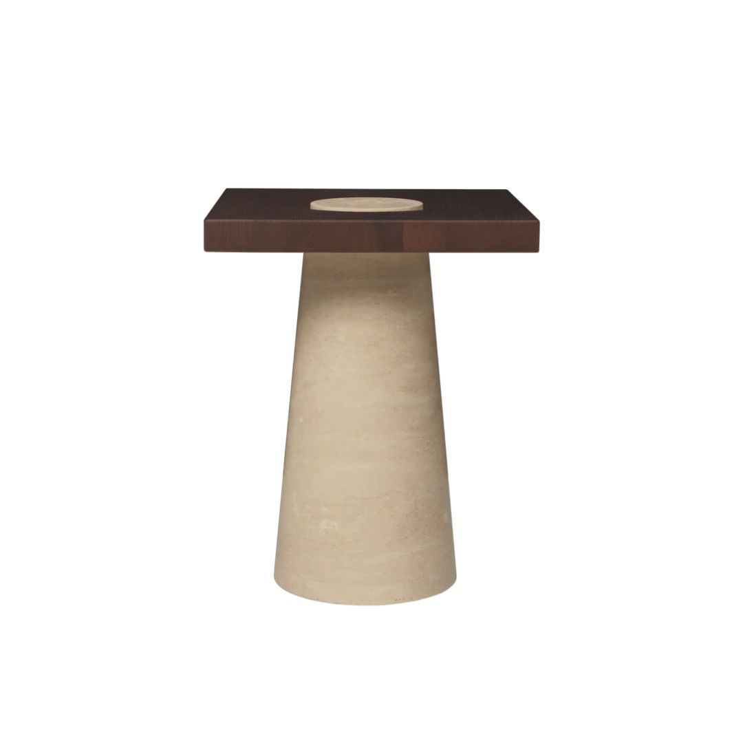 Pomoćni stolić Grova od travertina